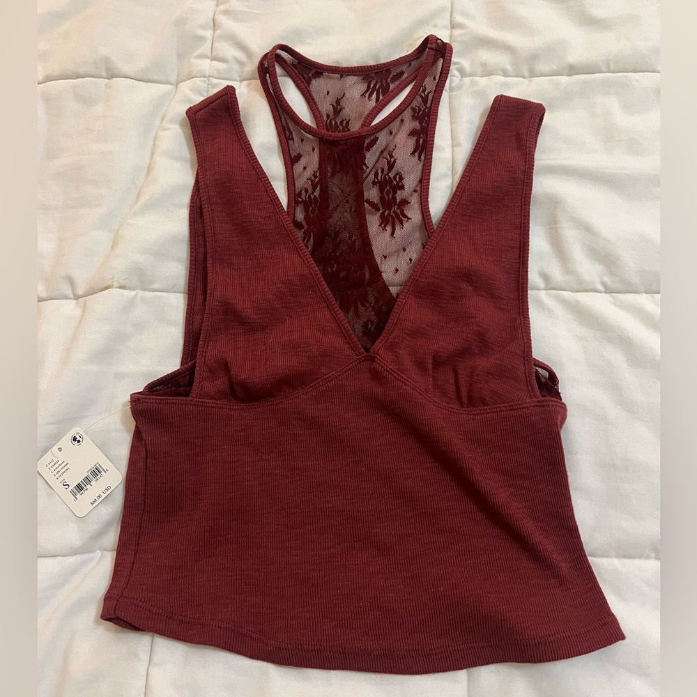 Free People Layered Lace Tank Top